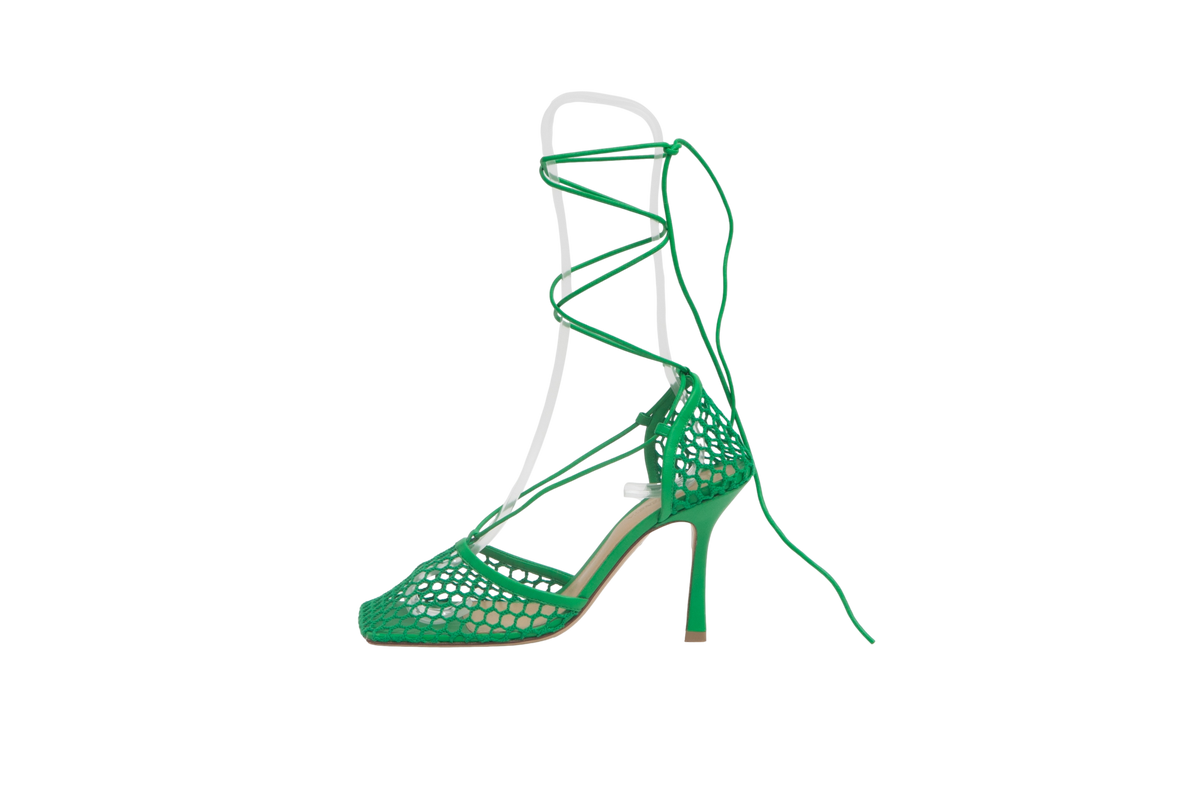 DESAPEGO THASSIA NAVES BOTTEGA SANDAL STRETCH LACE UP GRASS - 37 BR
