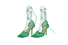 DESAPEGO THASSIA NAVES BOTTEGA SANDAL STRETCH LACE UP GRASS - 37 BR