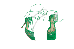 DESAPEGO THASSIA NAVES BOTTEGA SANDAL STRETCH LACE UP GRASS - 37 BR