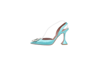 DESAPEGO THASSIA NAVES AMINA SLINGBACK PUMPS BEGUM 95 SATIN TURQUOISE - 37 BR