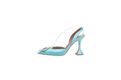 DESAPEGO THASSIA NAVES AMINA SLINGBACK PUMPS BEGUM 95 SATIN TURQUOISE - 37 BR