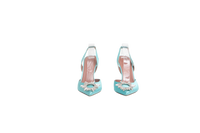 DESAPEGO THASSIA NAVES AMINA SLINGBACK PUMPS BEGUM 95 SATIN TURQUOISE - 37 BR