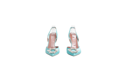 DESAPEGO THASSIA NAVES AMINA SLINGBACK PUMPS BEGUM 95 SATIN TURQUOISE - 37 BR