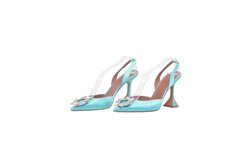 DESAPEGO THASSIA NAVES AMINA SLINGBACK PUMPS BEGUM 95 SATIN TURQUOISE - 37 BR