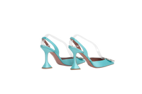 DESAPEGO THASSIA NAVES AMINA SLINGBACK PUMPS BEGUM 95 SATIN TURQUOISE - 37 BR