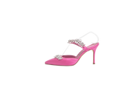 DESAPEGO THASSIA NAVES MANOLO MULE POINTED TOE LURUM CRYSTAL IN PINK - 37 BR