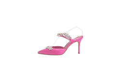 DESAPEGO THASSIA NAVES MANOLO MULE POINTED TOE LURUM CRYSTAL IN PINK - 37 BR