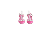 DESAPEGO THASSIA NAVES MANOLO MULE POINTED TOE LURUM CRYSTAL IN PINK - 37 BR