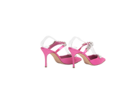 DESAPEGO THASSIA NAVES MANOLO MULE POINTED TOE LURUM CRYSTAL IN PINK - 37 BR