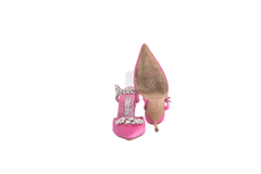 DESAPEGO THASSIA NAVES MANOLO MULE POINTED TOE LURUM CRYSTAL IN PINK - 37 BR
