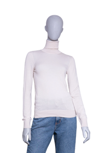 LORO PIANA WOOL TURTLENECK SWEATER CASHMERE BEIGE