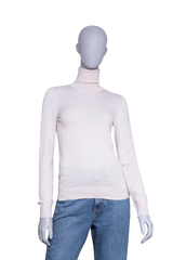 LORO PIANA WOOL TURTLENECK SWEATER CASHMERE BEIGE