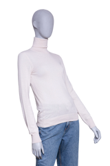 LORO PIANA WOOL TURTLENECK SWEATER CASHMERE BEIGE