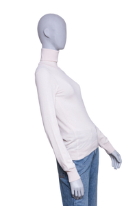 LORO PIANA WOOL TURTLENECK SWEATER CASHMERE BEIGE