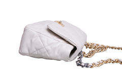 CHANEL 19 LARGE FLAP LAMBSKIN IVOIRE