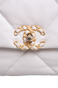 CHANEL 19 LARGE FLAP LAMBSKIN IVOIRE