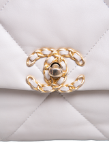 CHANEL 19 LARGE FLAP LAMBSKIN IVOIRE