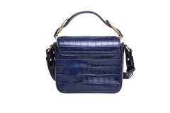 CHLOÉ MINI C CROCO EMBOSSED NAVY
