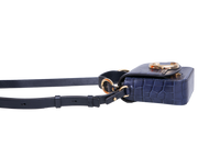CHLOÉ MINI C CROCO EMBOSSED NAVY