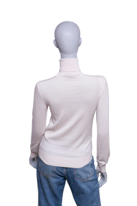 LORO PIANA WOOL TURTLENECK SWEATER CASHMERE BEIGE