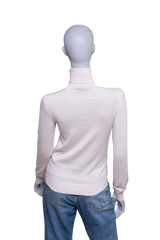LORO PIANA WOOL TURTLENECK SWEATER CASHMERE BEIGE