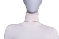 LORO PIANA WOOL TURTLENECK SWEATER CASHMERE BEIGE