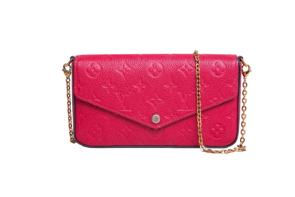 LV POCHETTE FÉLICIE MONOGRAM EMPREINTE RED