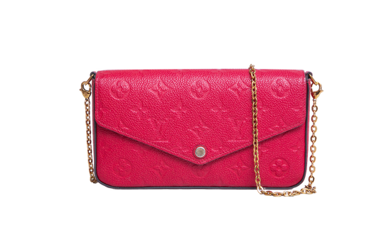 LV POCHETTE FÉLICIE MONOGRAM EMPREINTE RED