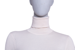 LORO PIANA WOOL TURTLENECK SWEATER CASHMERE BEIGE