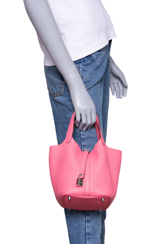 HERMÈS PICOTIN 18 LOCK CLEMENCE ROSE AZALEE
