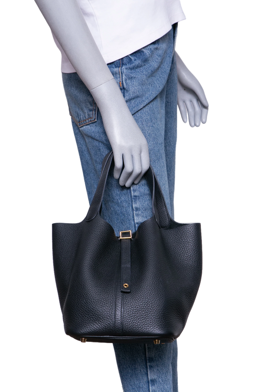 HERMÈS PICOTIN 22 LOCK TAURILLON CLEMENCE NOIR
