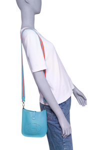 HERMÈS EVELYNE TPM 16 TAURILLON CLEMENCE BLUE JEAN