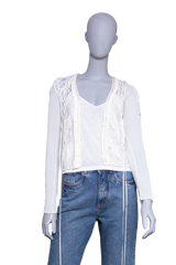 DIOR BRANCA BLUSA RENDA