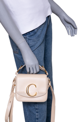 CHLOÉ C MINI SQUARE CREAM