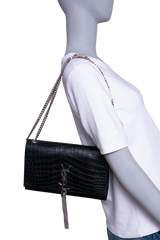 YSL KATE TASSEL EMBOSSED BLACK