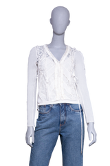 DIOR BRANCA BLUSA RENDA