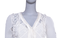 DIOR BRANCA BLUSA RENDA