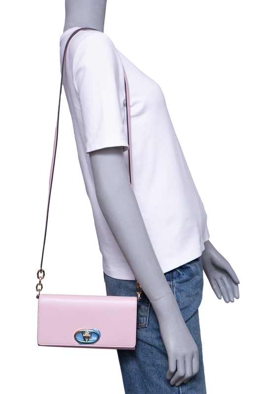 VALENTINO THE BOLD WALLET ON STRAP BLUSH