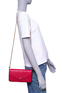 LV POCHETTE FÉLICIE MONOGRAM EMPREINTE RED