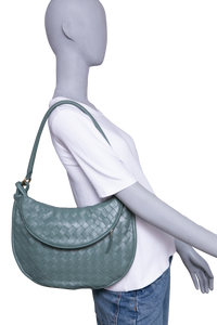 BOTTEGA GEMELI MEDIUM INTRECCIATO SAGE GREEN