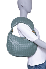 BOTTEGA GEMELI MEDIUM INTRECCIATO SAGE GREEN
