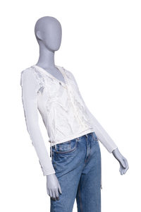 DIOR BRANCA BLUSA RENDA