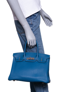HERMÈS BIRKIN 30 TOGO BLEU COBALT PALLADIUM HDWR