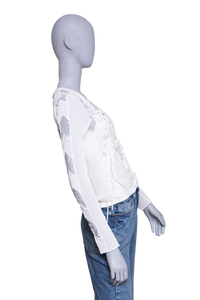 DIOR BRANCA BLUSA RENDA