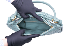 BOTTEGA GEMELI MEDIUM INTRECCIATO SAGE GREEN