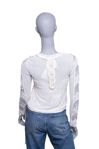 DIOR BRANCA BLUSA RENDA