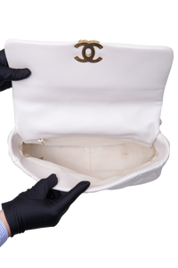 CHANEL 19 LARGE FLAP LAMBSKIN IVOIRE