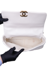 CHANEL 19 LARGE FLAP LAMBSKIN IVOIRE