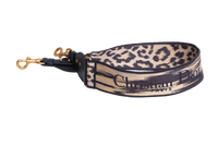 DIOR STRAP BAG CANVAS LEOPARD PRINT
