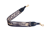 DIOR STRAP BAG CANVAS LEOPARD PRINT